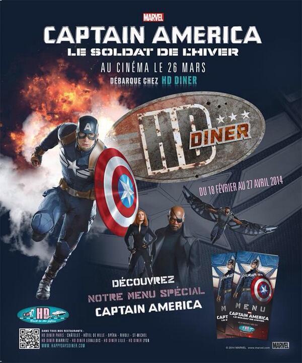 Un menu Captain America chez HD Diner