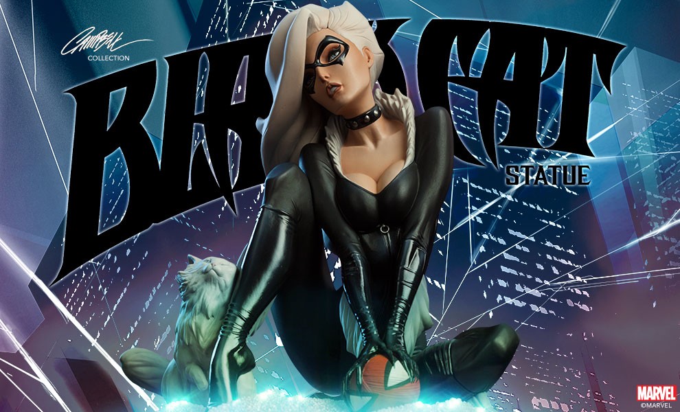 BLACK CAT façon J Scott Campbell en statue